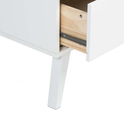 Milo 2-Drawer Tall Nightstand - Blanc|Table de nuit haute Milo à 2 tiroirs - blanche