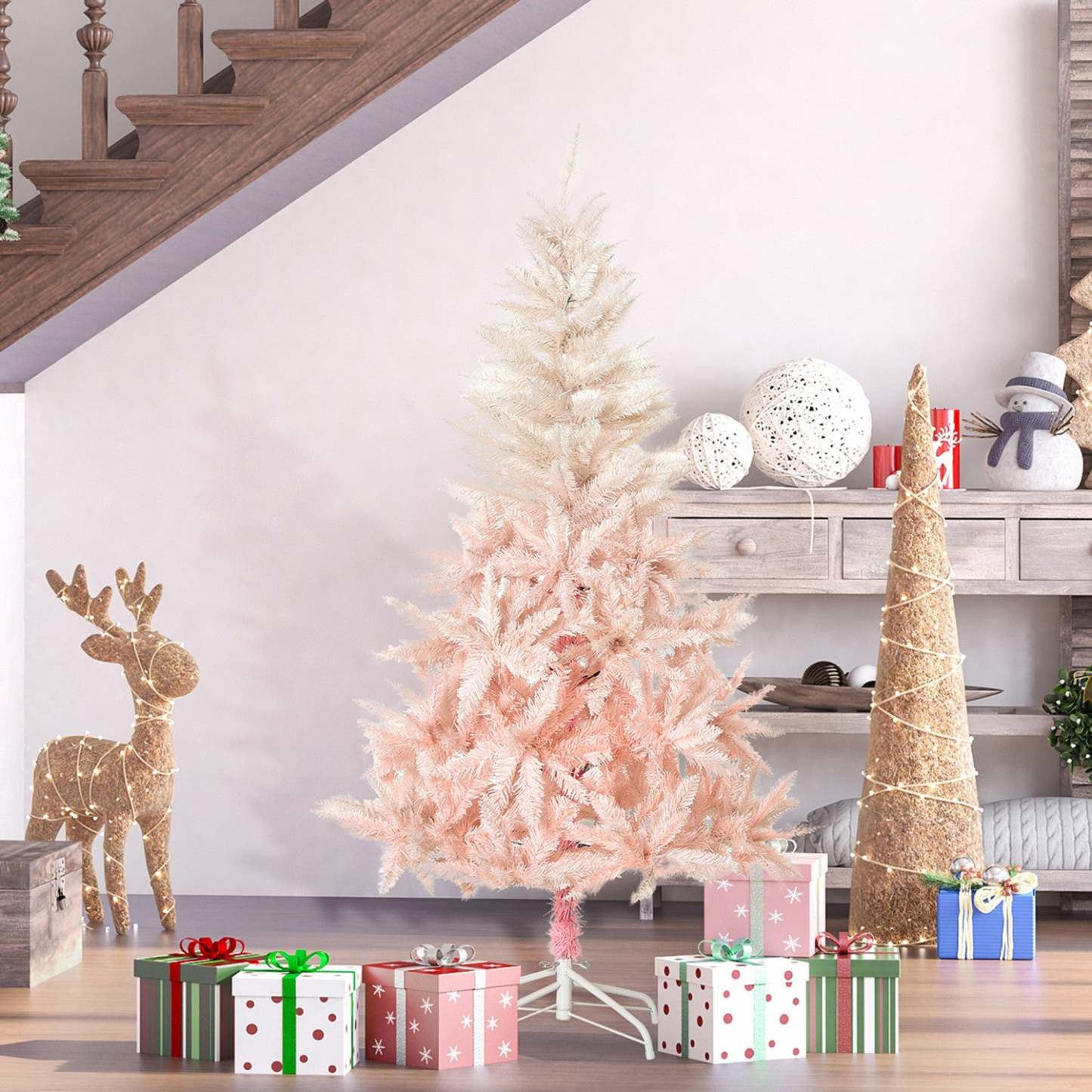 Homcom 5ft Arbre De Noël Artificiel Avec 450 Pointes|Homcom Arbre De Noël Artificiel De 5 Pieds Avec 450 Pointes