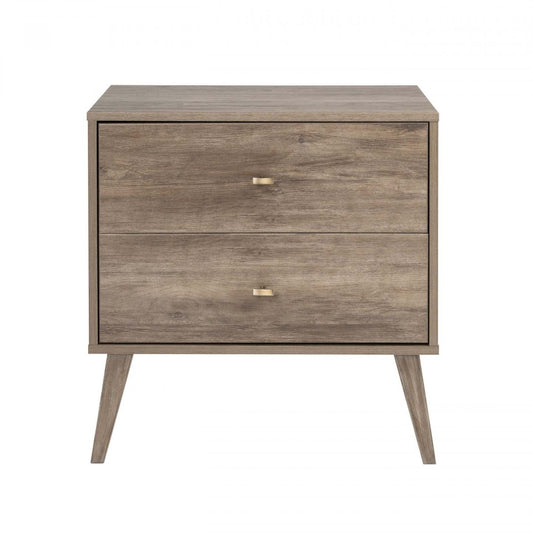 Milo 2-Drawer Nightstand - Drifted Grey|Table de nuit Milo à 2 tiroirs - gris délavé