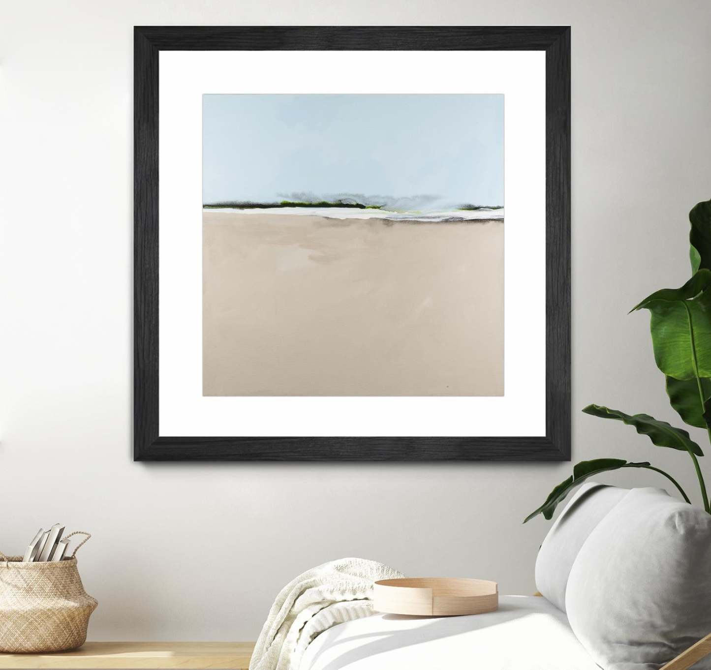 Œuvre d’art murale encadrée noire et mate « Simply Stated » 30 x 30