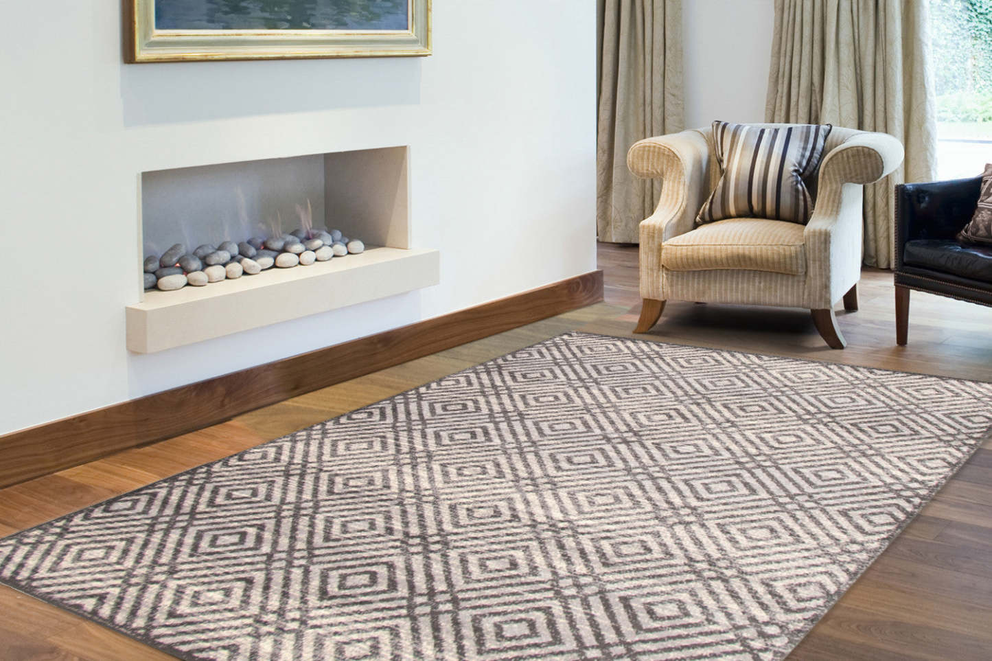 Electra Anthracite Area Rug - 3'11 x 5'7|Carpette Electra anthracite - 3 pi 11 po x 5 pi 7 po| D2CH2YGP