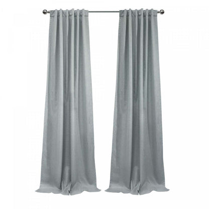 Thermaplus Denver Silver Blackout Dual Header Curtain Panel - 52 x 63|Panneau de rideau coupe-lumière Denver argenté à double têtes de Thermaplus - 52 x 63