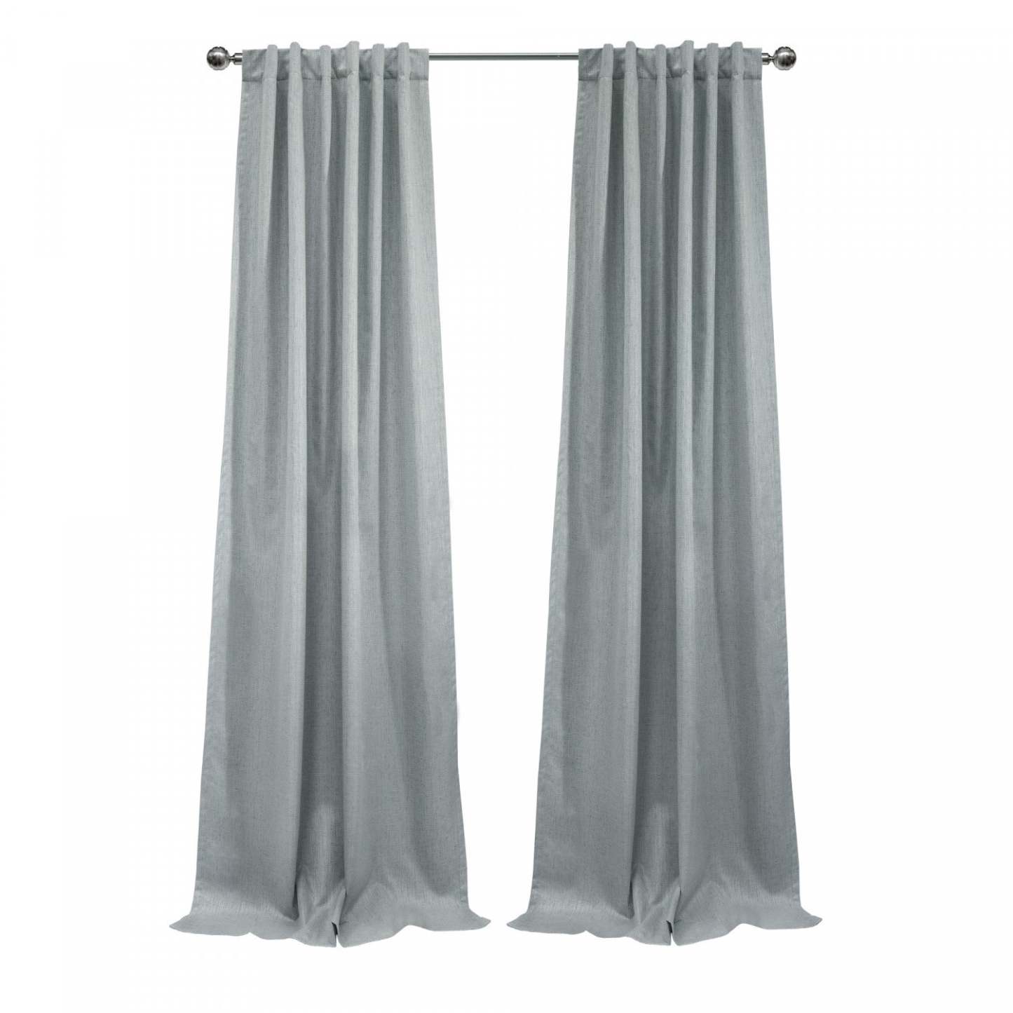 Thermaplus Denver Silver Blackout Dual Header Curtain Panel - 52 x 95|Panneau de rideau occultant Denver argenté à double tête de Thermaplus - 52 x 95