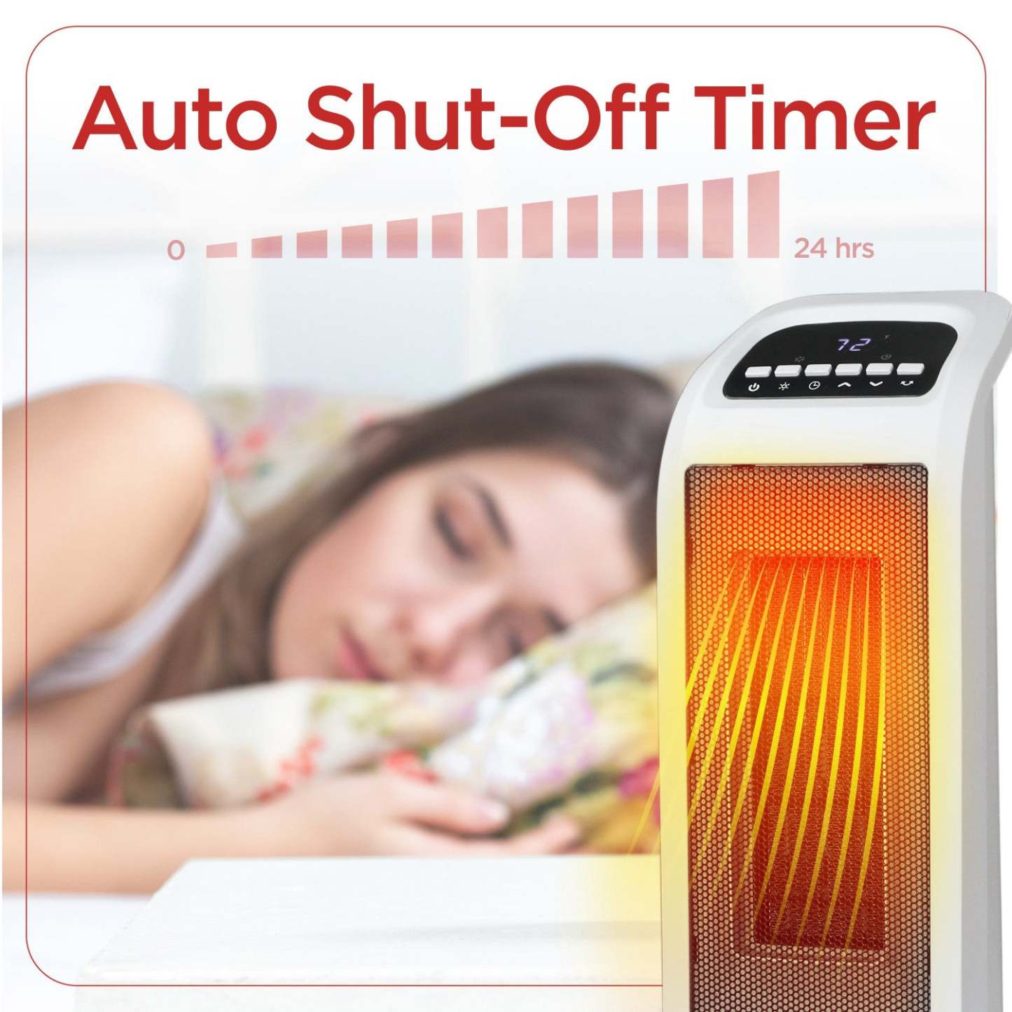 Tour chauffante oscillante en céramique Black+Decker 18,7 avec télécommande | Radiateur tour oscillant Black+Decker de 18,7 po avec éléments en céramique et télécommande