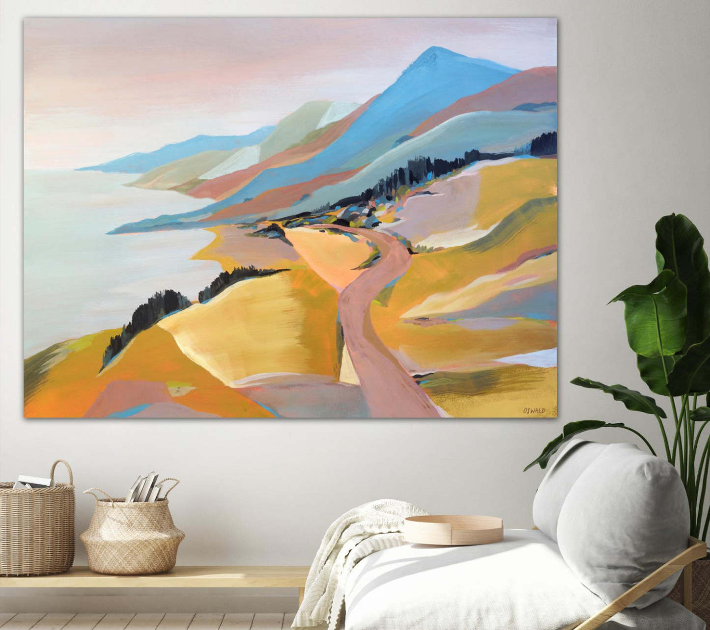 Œuvre d'art murale géante « Monterey To The Sea » 72 x 54