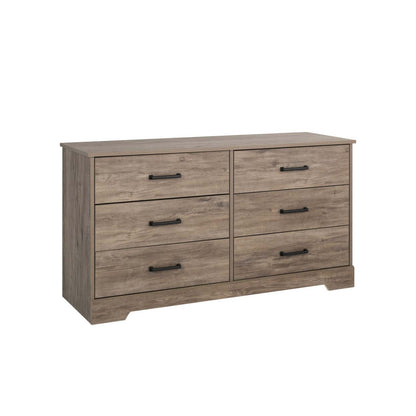 Prepac Rustic Ridge Farmhouse 6-Drawer Dresser - Brown|Commode champêtre Rustic Ridge de Prepac à 6 tiroirs - brune