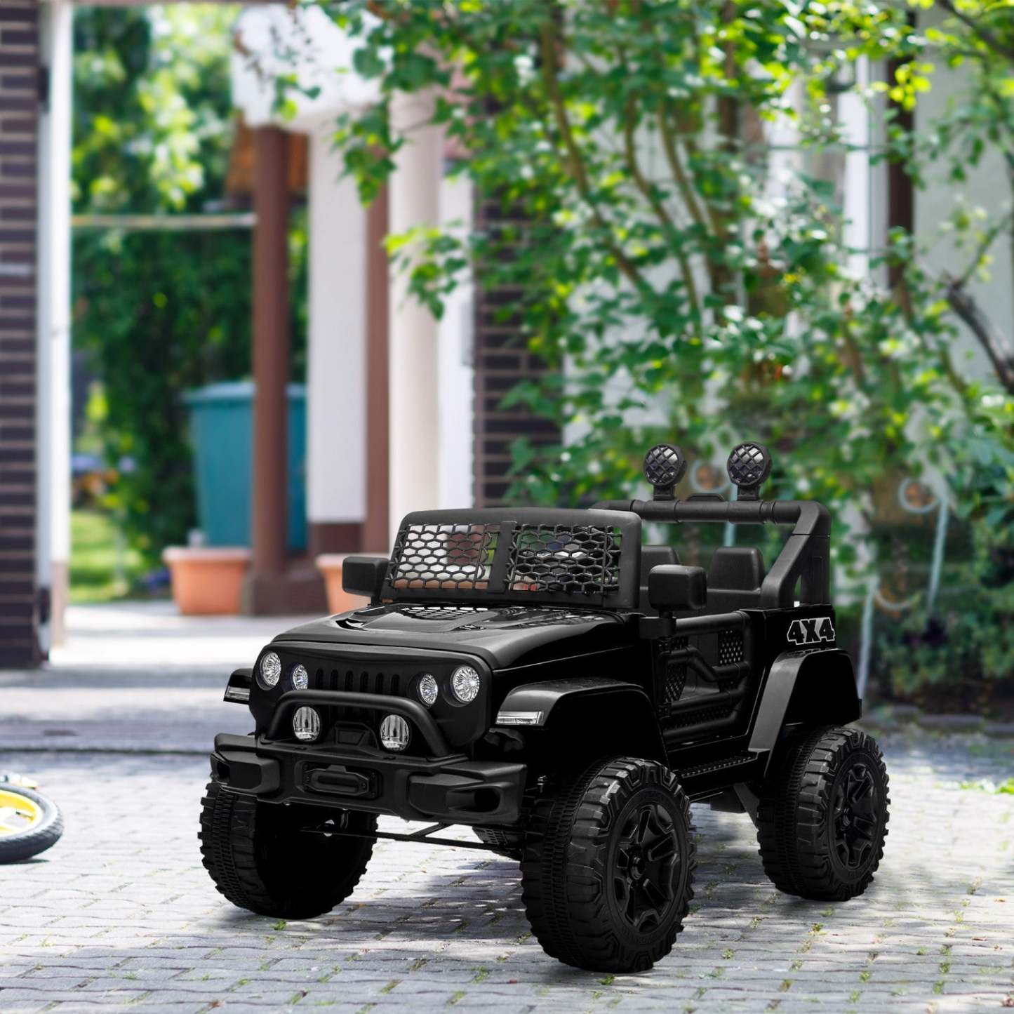 Aosom Camion Tout Terrain 12v Pour Enfants SUV Électrique Alimenté Par Batterie Avec Télécommande, Voiture Électrique À Piles Avec Suspension