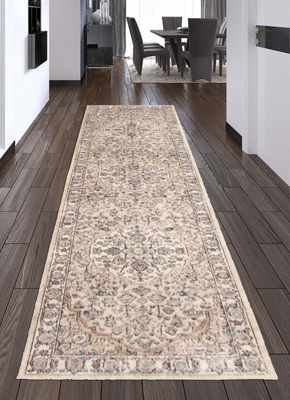 Tapis Octavian Tabriz beige-ivoire - 2'7 x 8'2|Carpette Octavian Tabriz beige-ivoire - 2 pi 7 po x 8 pi 2 po| D2AB1Y8C