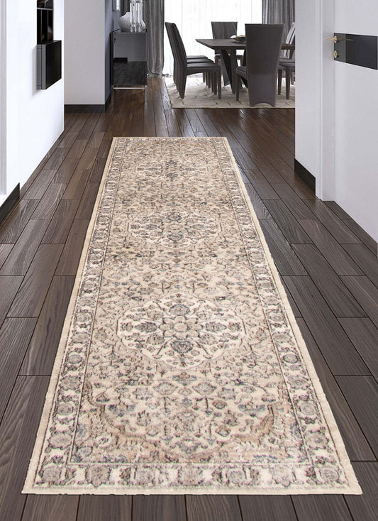 Tapis Octavian Tabriz beige-ivoire - 2'7 x 8'2|Carpette Octavian Tabriz beige-ivoire - 2 pi 7 po x 8 pi 2 po| D2AB1Y8C