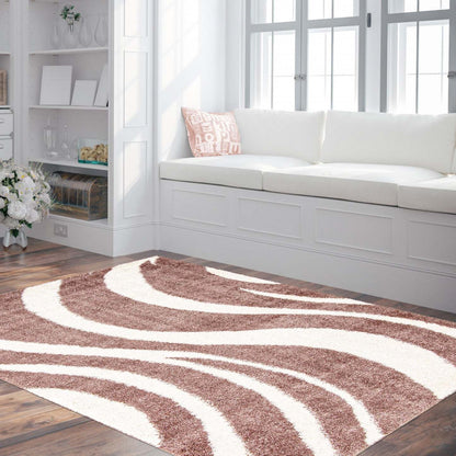 Luci Pink Shag 7'10 x 10'0 Area Rug|Carpette à poil long Luci rose 7 pi 10 po x 10 pi 0 po|D86FWJHH