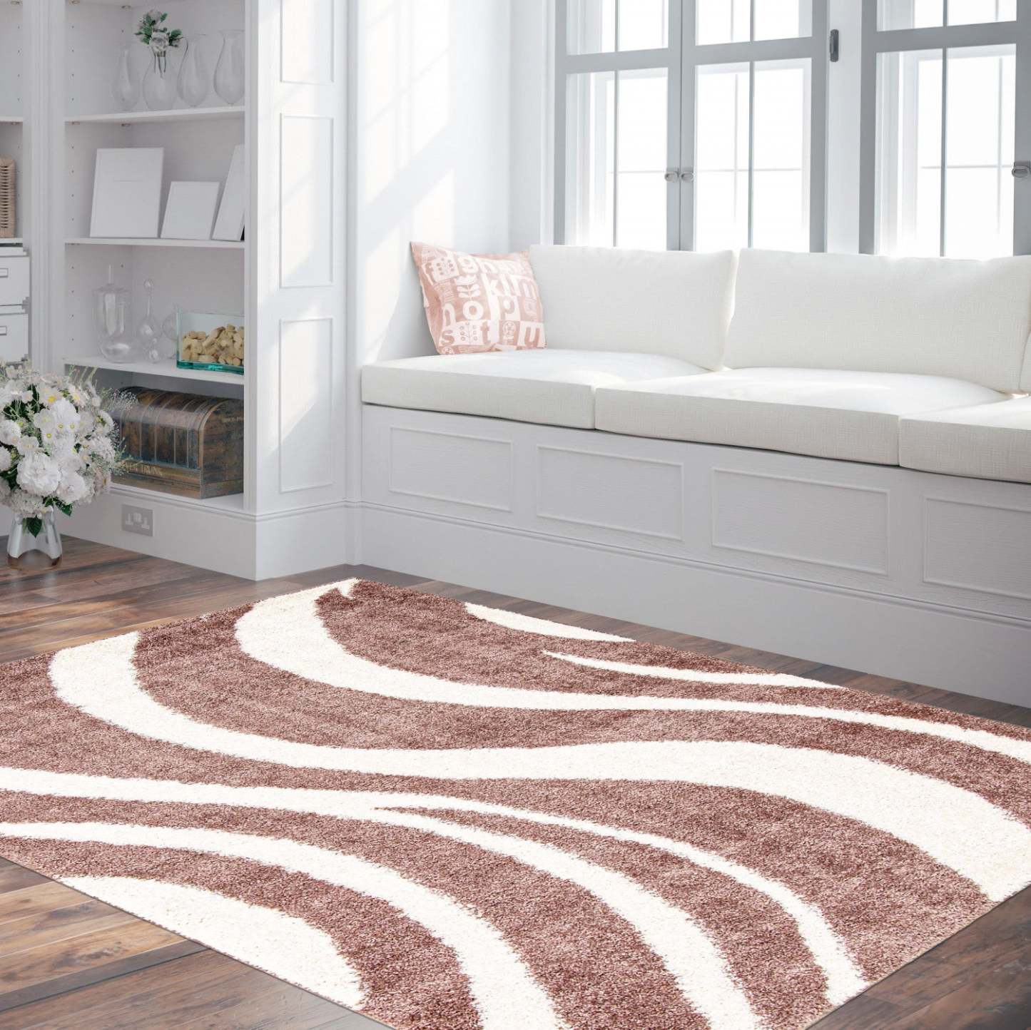 Luci Pink Shag 3'11 x 6'0 Area Rug|Tapis à poils longs Luci rose 3 pi 11 po x 6 pi 0 po|D86FWOW7