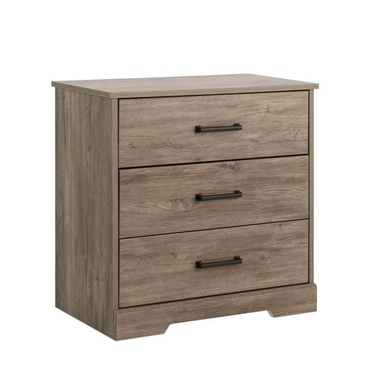 Prepac Rustic Ridge Farmhouse 3-Drawer Nightstand - Brown|Table de nuit champêtre Rustic Ridge de Prepac à 3 tiroirs - brune