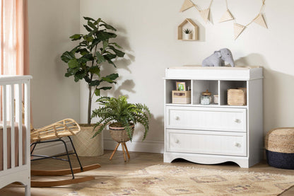 Table à langer étroite Savannah - Blanc pur | Savannah Table à langer Étroit - Blanc solide | D83GGRHD