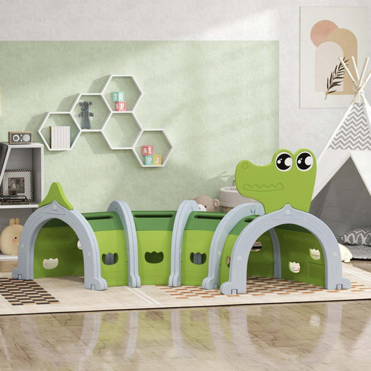 Qaba Tunnel Pour Enfants, Tunnel De Jeu Pour Enfants Pour Intérieur Et Extérieur, Tunnel Pour Enfant