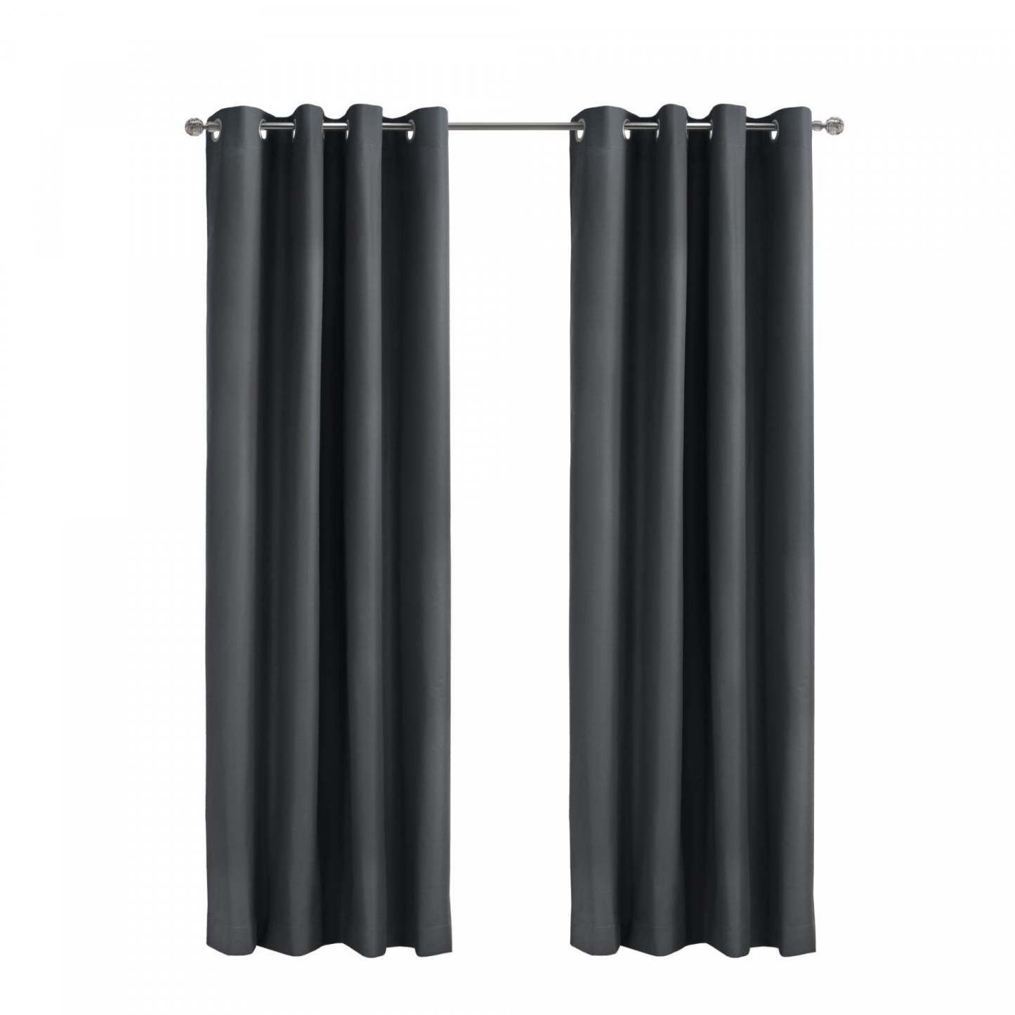 Thermaplus Alpine Charcoal Blackout Grommet Curtain Panel - 52 x 108|Panneau de rideau coupe-lumière à œillets Alpin anthracite de Thermaplus - 52 x 108