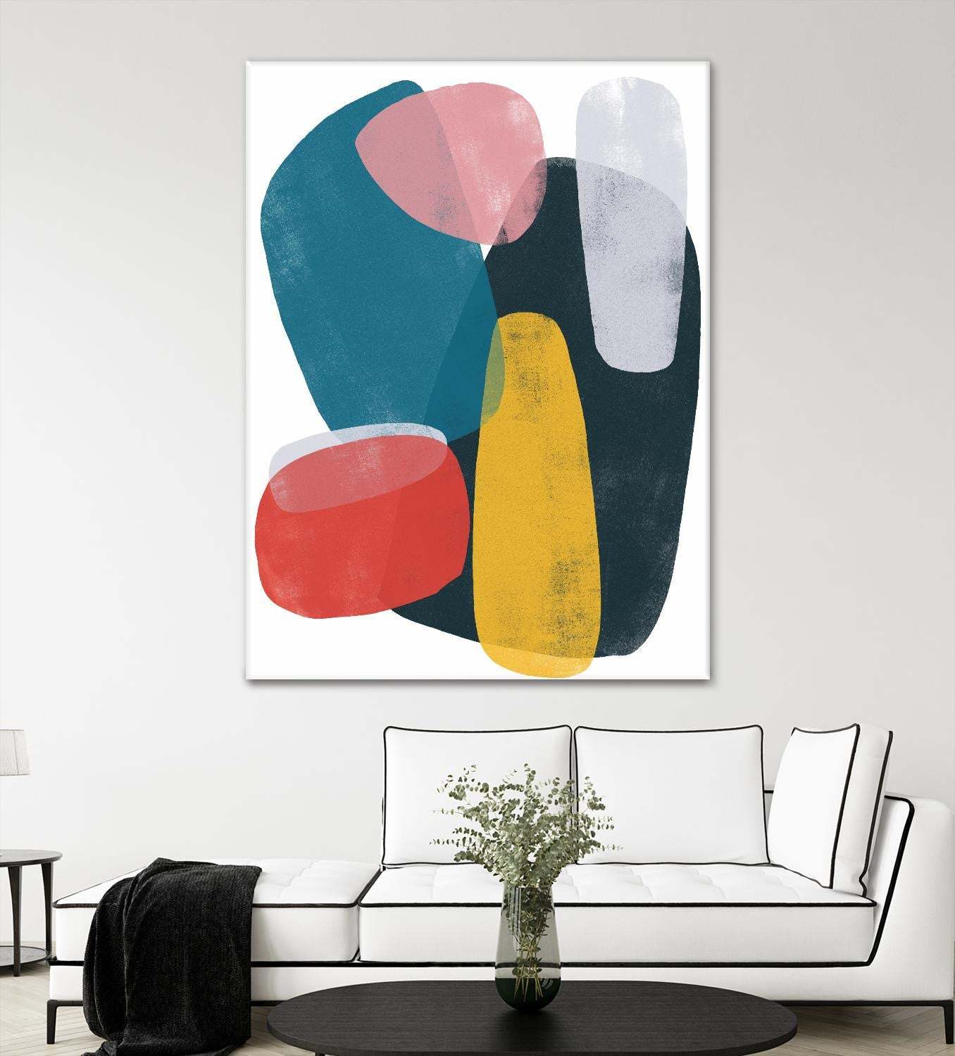 Œuvre d'art murale géante « Orbital Fixture II » 72 x 54