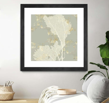 Œuvre d’art murale encadrée noire et mate « Sea Coral Ii » 30 x 30