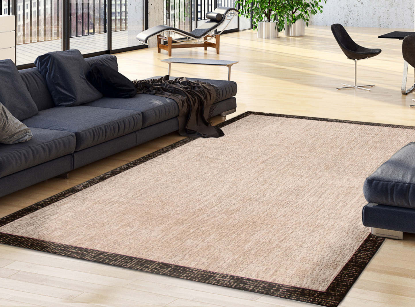 Sadie Classic Silver-Black Area Rug - 5'3 x 7'7|Tapis Sadie Classic argenté noir - 5 pi 3 po x 7 pi 7 po|D29RW0SI