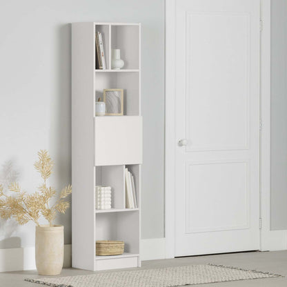 Liora Bibliothèque Étroite 5 Tablettes - Blanc Pur | Liora 5-shelf Narrow Bookcase - Pure White
