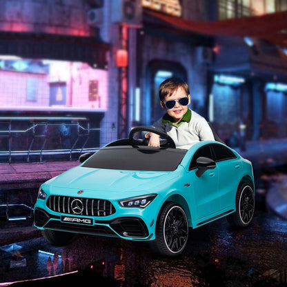 Qaba Mercedes-amg Cla 45 Voiture Électrique 12 V Sous Licence Pour Enfants Alimentée Par Batterie