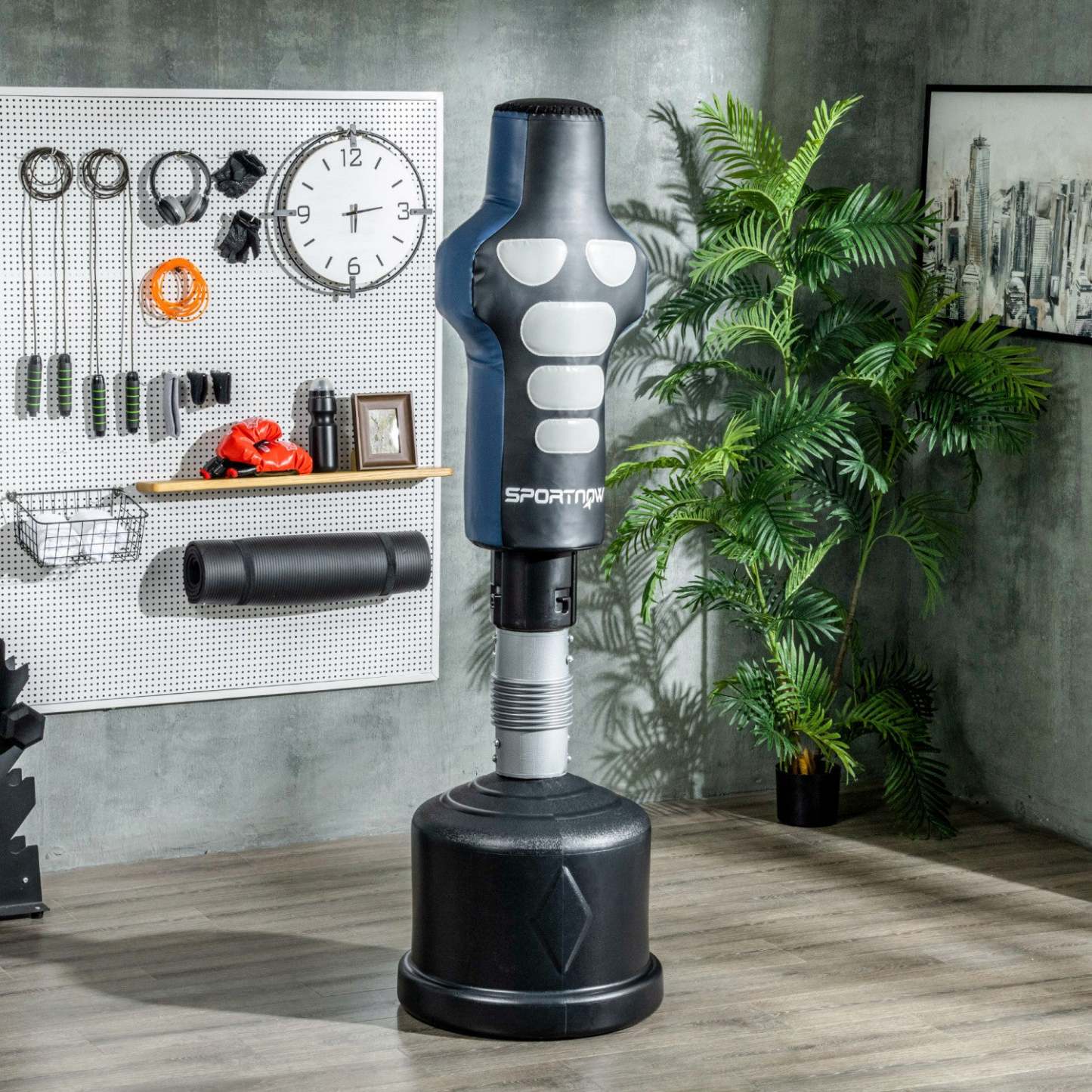 Soozier Sac de frappe autonome avec base remplissable pour utilisation à domicile