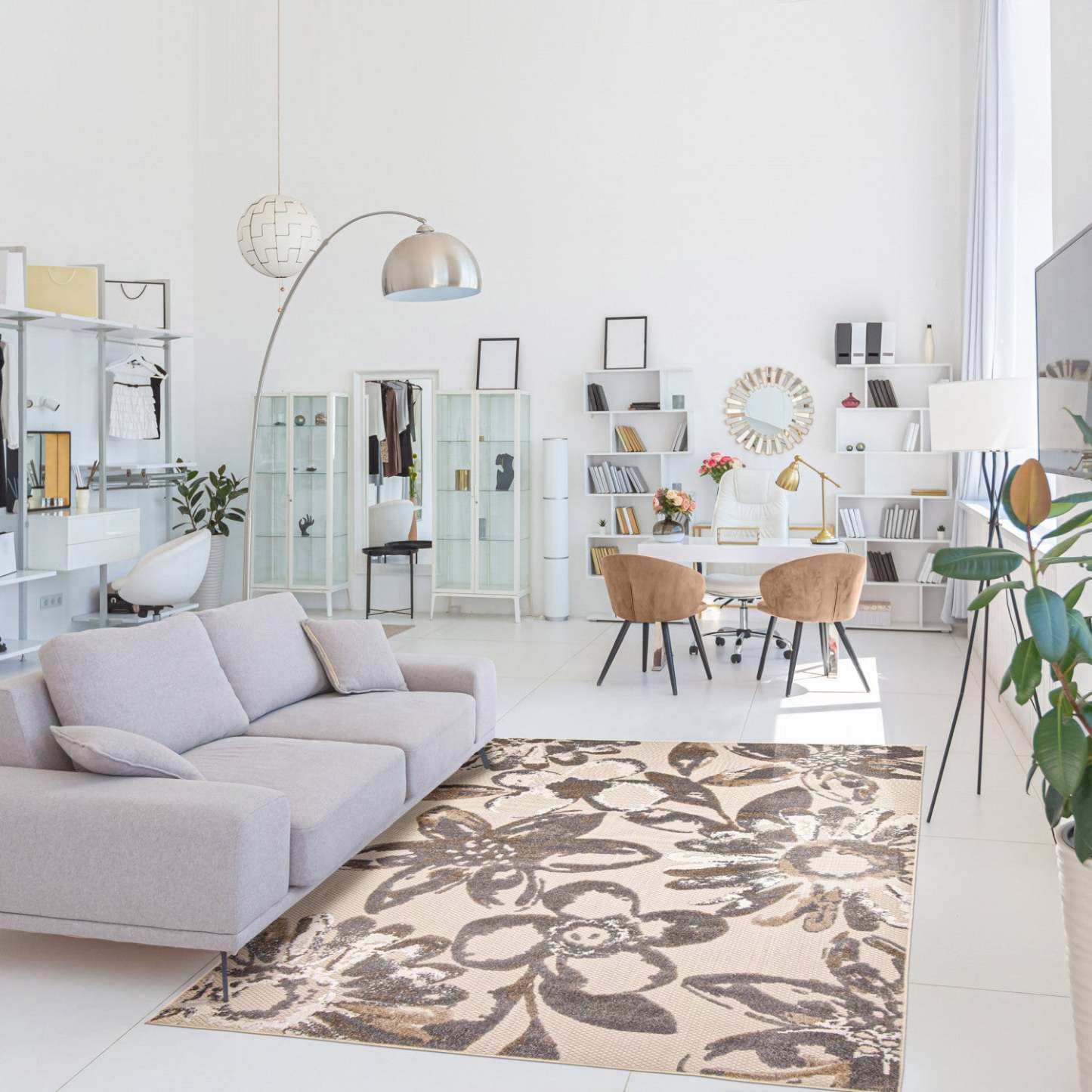 Carpette Angie ivoire - 7 pi 10 po x 10 pi 2 po