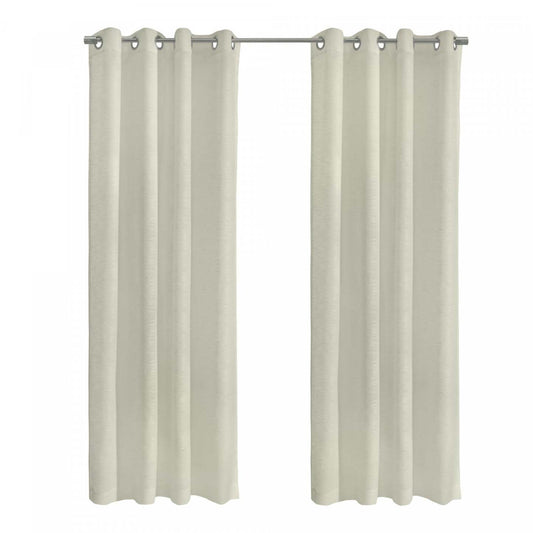 Habitat Boucle Off White Sheer Grommet Curtain Panel - 52 x 63|Panneau de rideau transparent à œillets Boucle blanc cassé d'Habitat - 52 x 63
