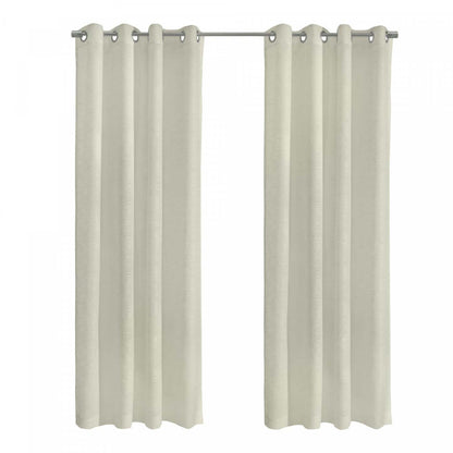 Habitat Boucle Off White Sheer Grommet Curtain Panel - 52 x 95|Panneau de rideau transparent à œillets Boucle blanc cassé d'Habitat - 52 x 95