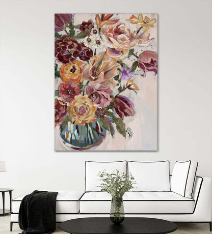 Œuvre d'art murale géante « Bouquet de printemps V34 » 72 x 54
