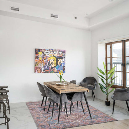 Tapis Samia Bleu 5'3 X 8'0 Tapis|Tapis Samia bleu 5 pi 3 po x 8 pi 0 po