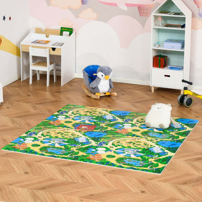 Qaba Kids Foam Puzzle Floor Tiles Tapis De Jeu Pour Tout-petits Pour Bebe 36pcs Apprentissage Anti-d