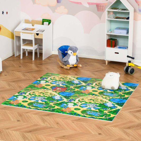 Qaba Kids Foam Puzzle Floor Tiles Tapis De Jeu Pour Tout-petits Pour Bebe 36pcs Apprentissage Anti-d