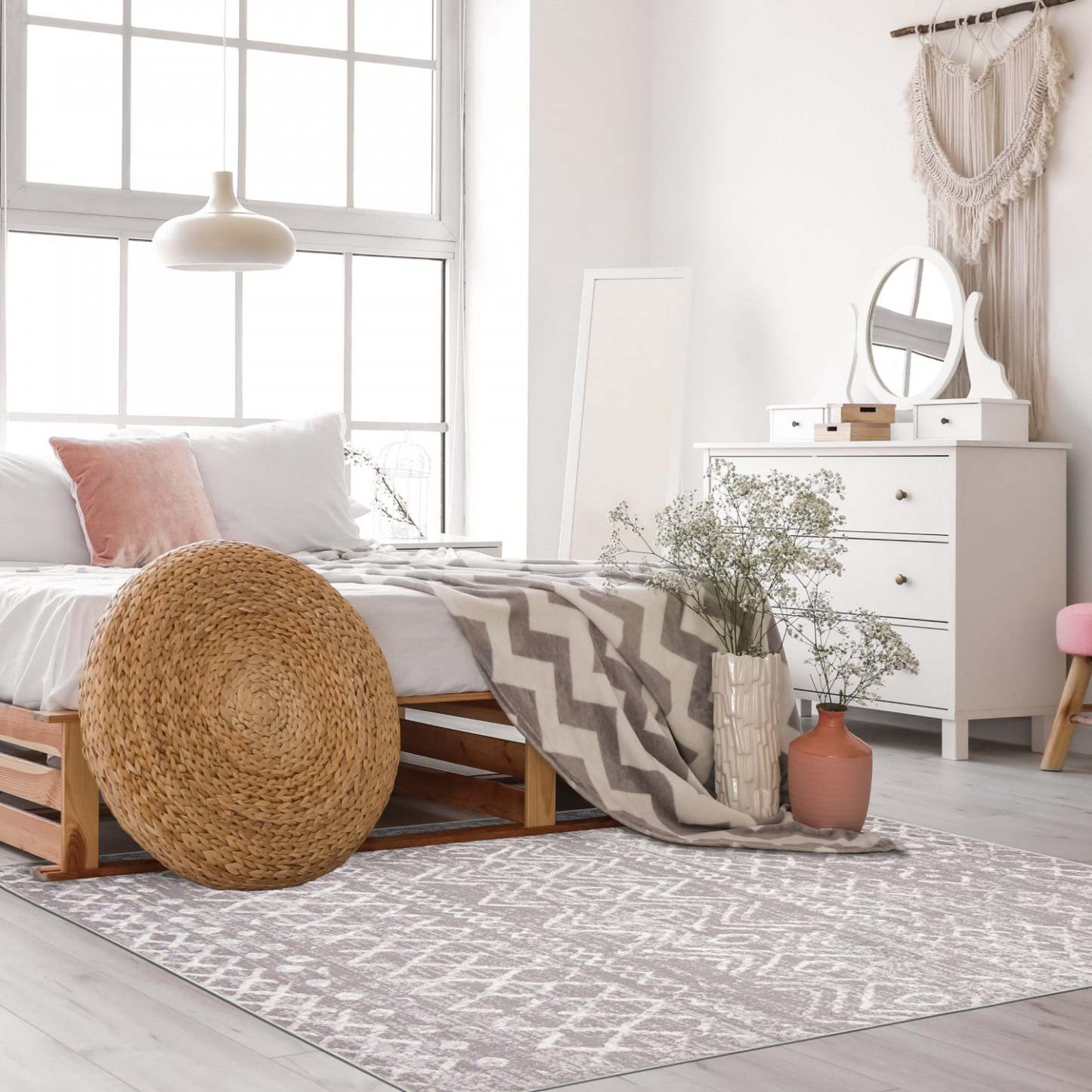 Tapis Dita Gris - 3'11 X 5'7 |Carpette Dita grise - 3 pi 11 po x 5 pi 7 po