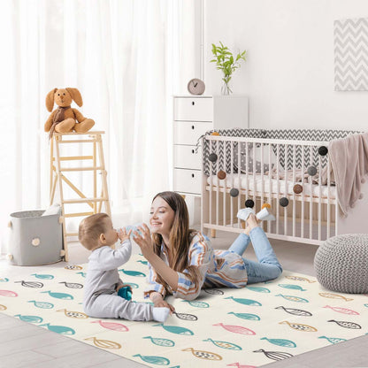 Tapis De Jeu Pliable Pour Bebe Qaba, Fabrique Avec Une Mousse Confortable, Une Surface Impermeable E