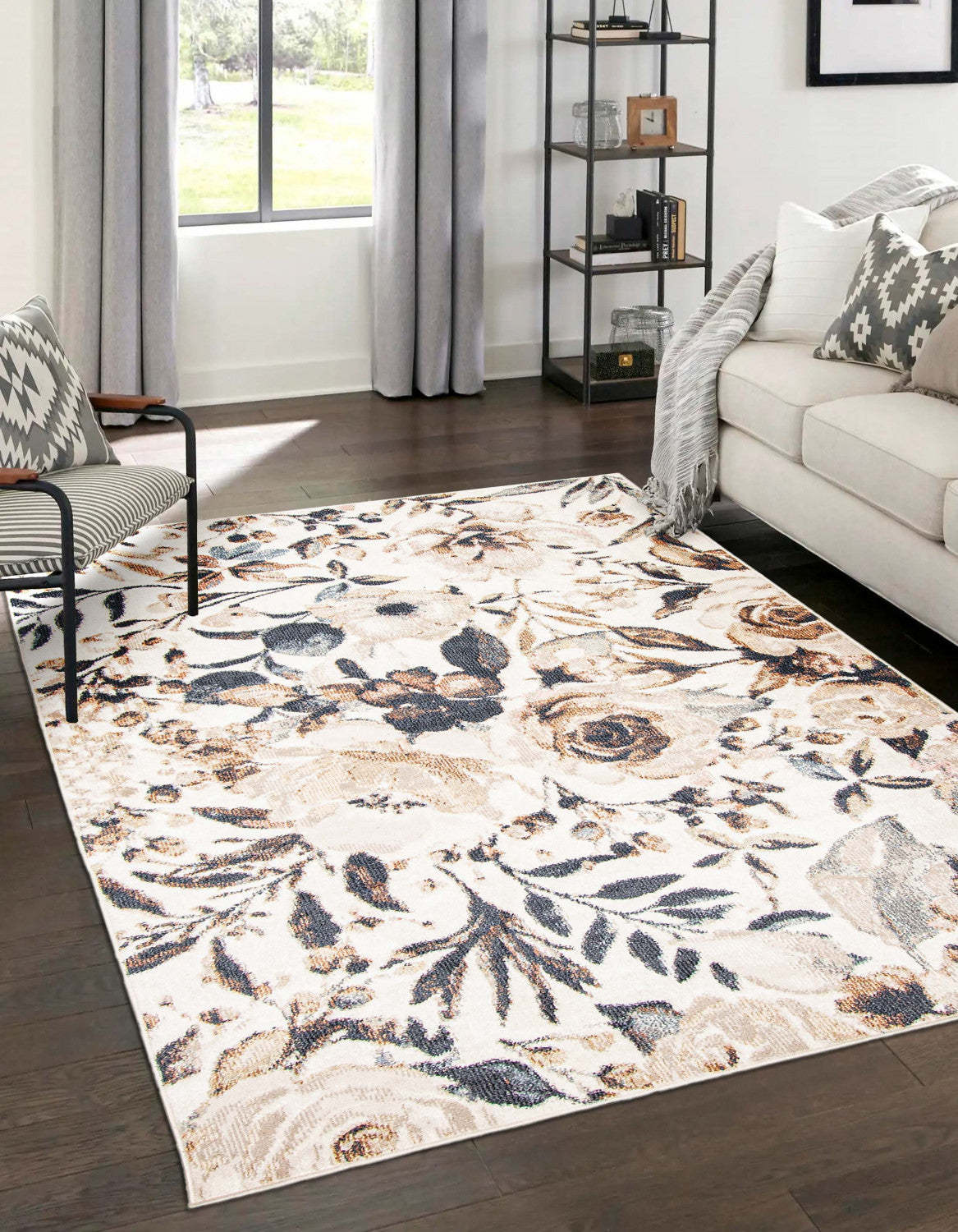 Tapis ivoire Rosette - 8'0 X 10'0 | Carpette Rosette ivoire - 8 pi 0 po x 10 pi 0 po