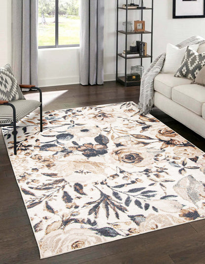 Tapis ivoire Rosette - 8'0 X 10'0 | Carpette Rosette ivoire - 8 pi 0 po x 10 pi 0 po