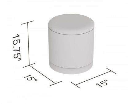 Pouf cylindrique en velours - siège avec revêtement vert forêt avec base en métal doré