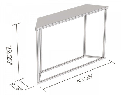 Console moderne de 44 po - marbre avec finition dorée