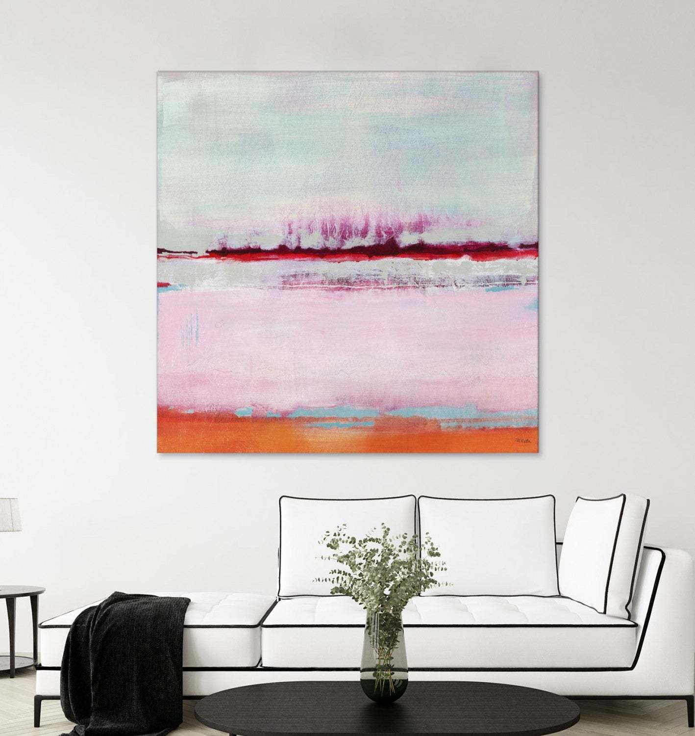 Persimmon Jump Ii Giant Art 54x54 Wall Art|Œuvre d'art murale Giant Art « Persimmon Jump Ii » 54 x 54