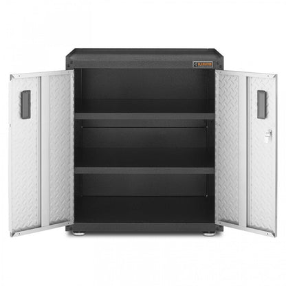 Armoire modulaire GearBox à portes pleine grandeur de Gladiator - bande de roulement argentée