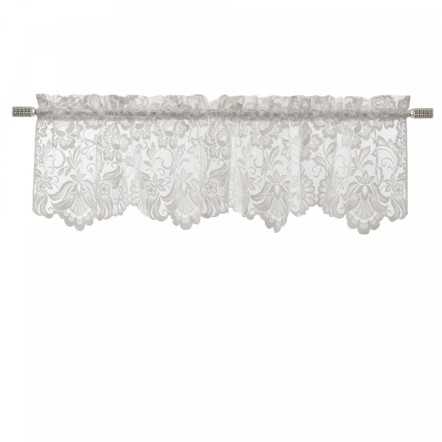 Habitat Limoges White Sheer Rod Pocket Flat Cantonnière - 55 x 15|Cantonnière plate transparente passe-tringle Limoges blanche d'Habitat - 55 x 15