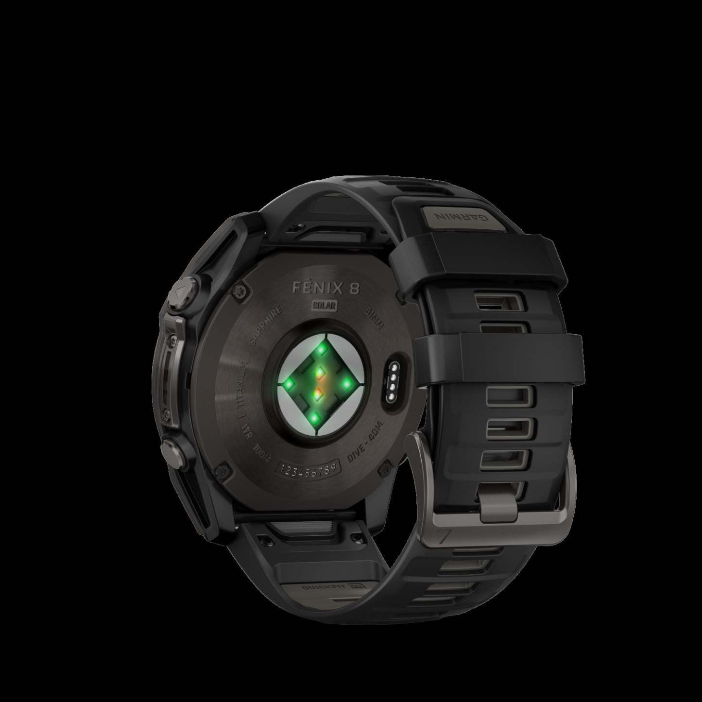 Garmin Fēnix 8 Solar Sapphire Smartwatch 51mm - Gps, Compas, Gyroscope Et Altimètre Barométrique | Montre Connectée Garmin Fēnix 8 Solar Sapphire 51mm - Gps, Boussole, Gyroscope Et Altimètre Barométrique