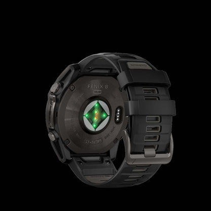 Garmin Fēnix 8 Solar Sapphire Smartwatch 51mm - Gps, Compas, Gyroscope Et Altimètre Barométrique | Montre Connectée Garmin Fēnix 8 Solar Sapphire 51mm - Gps, Boussole, Gyroscope Et Altimètre Barométrique