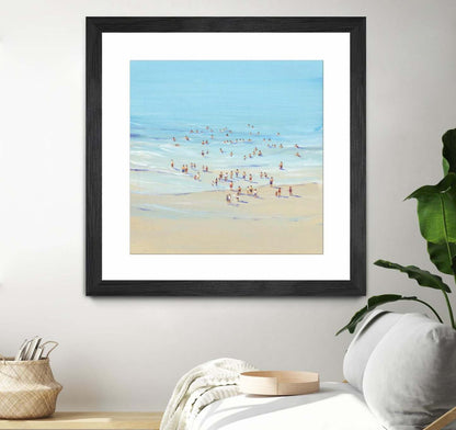 Beach Day I Matted and Framed Black 36x36 Wall Art|Œuvre d’art murale encadrée noire et mate « Beach Day I » 36 x 36