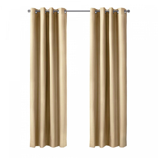 Thermaplus Alpine Taupe Blackout Grommet Curtain Panel - 52 x 95|Panneau de rideau coupe-lumière à œillets Alpin taupe de Thermaplus - 52 x 95
