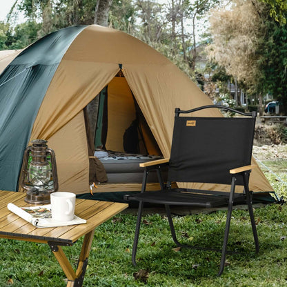 Chaise de camping pliante Outsunny, fauteuil portable, noir