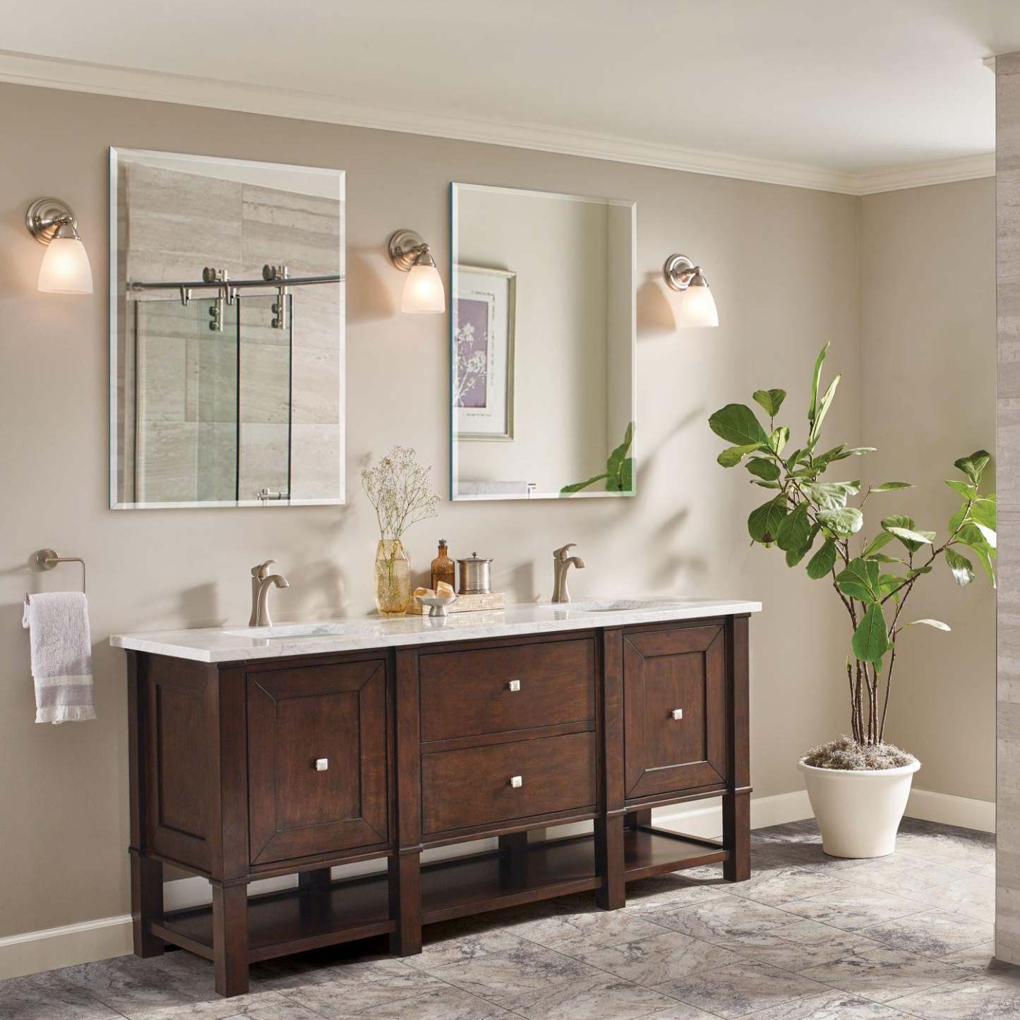 Arcus 30 X 40 Rectangular Frameless Beveled Mirror|Miroir rectangulaire Arcus 30 po x 40 po sans cadre avec bordure biseautée