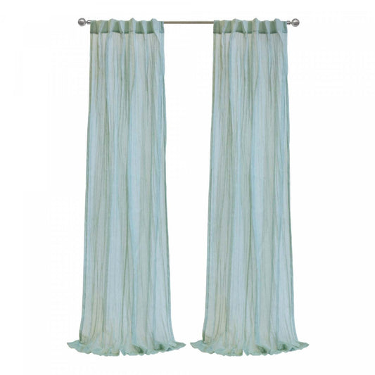 Habitat Paloma White Sheer Dual Header Curtain Panel - 52 x 95|Panneau de rideau transparent Paloma blanc à double têtes d'Habitat - 52 x 95