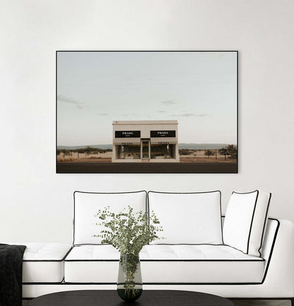 Marfa Canvas Framed Black 36x24 Wall Art|Œuvre d'art murale sur toile encadrée noire « Marfa » 36 x 24