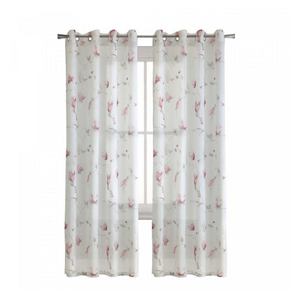 Habitat Symphony Rose Sheer Grommet Curtain Panel - 52 x 84|Panneau de rideau transparent à œillets Symphonie rose d'Habitat - 52 x 84